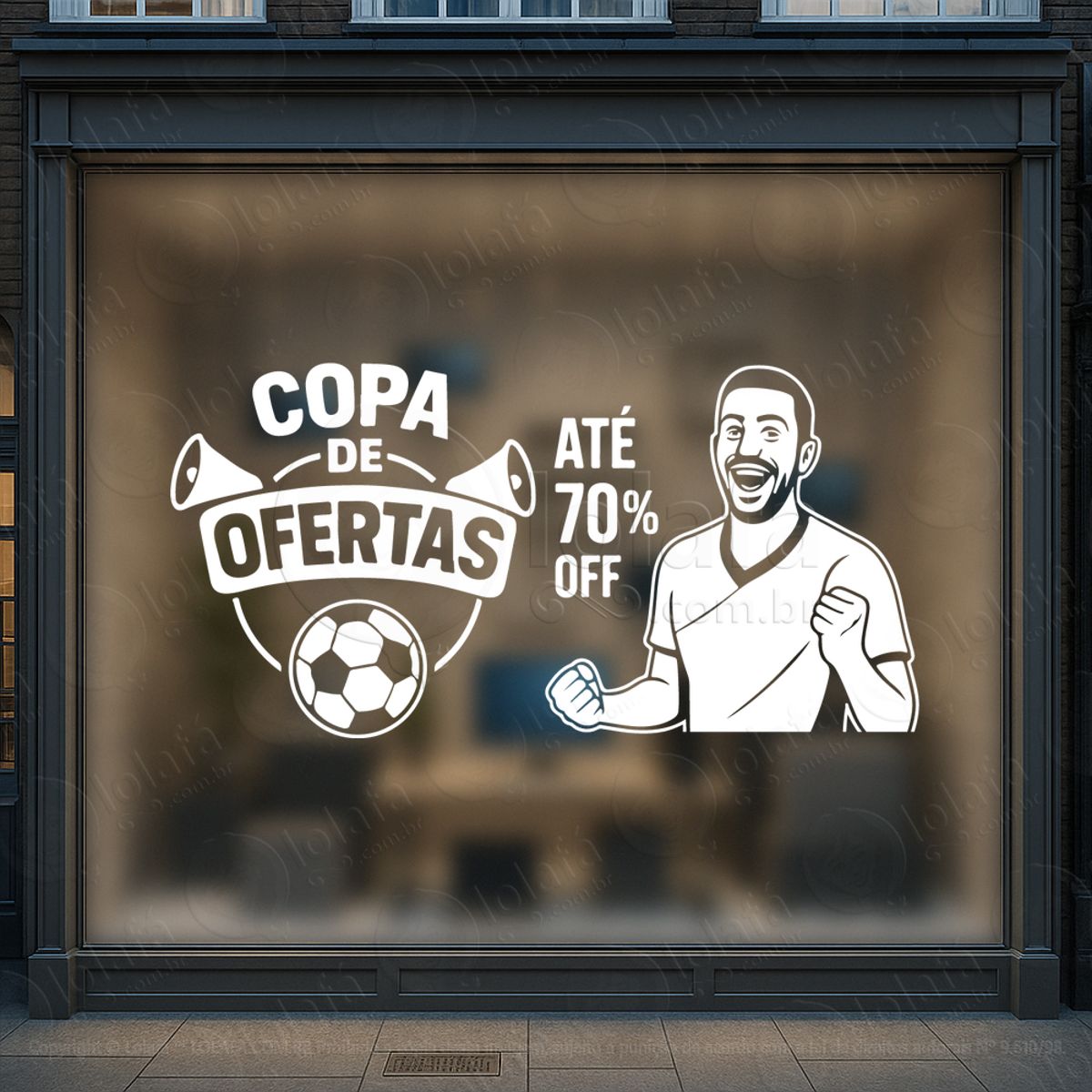 Copa de Promoção Seleção de Ofertas Adesivos Para Vitrine Copa Mod:852