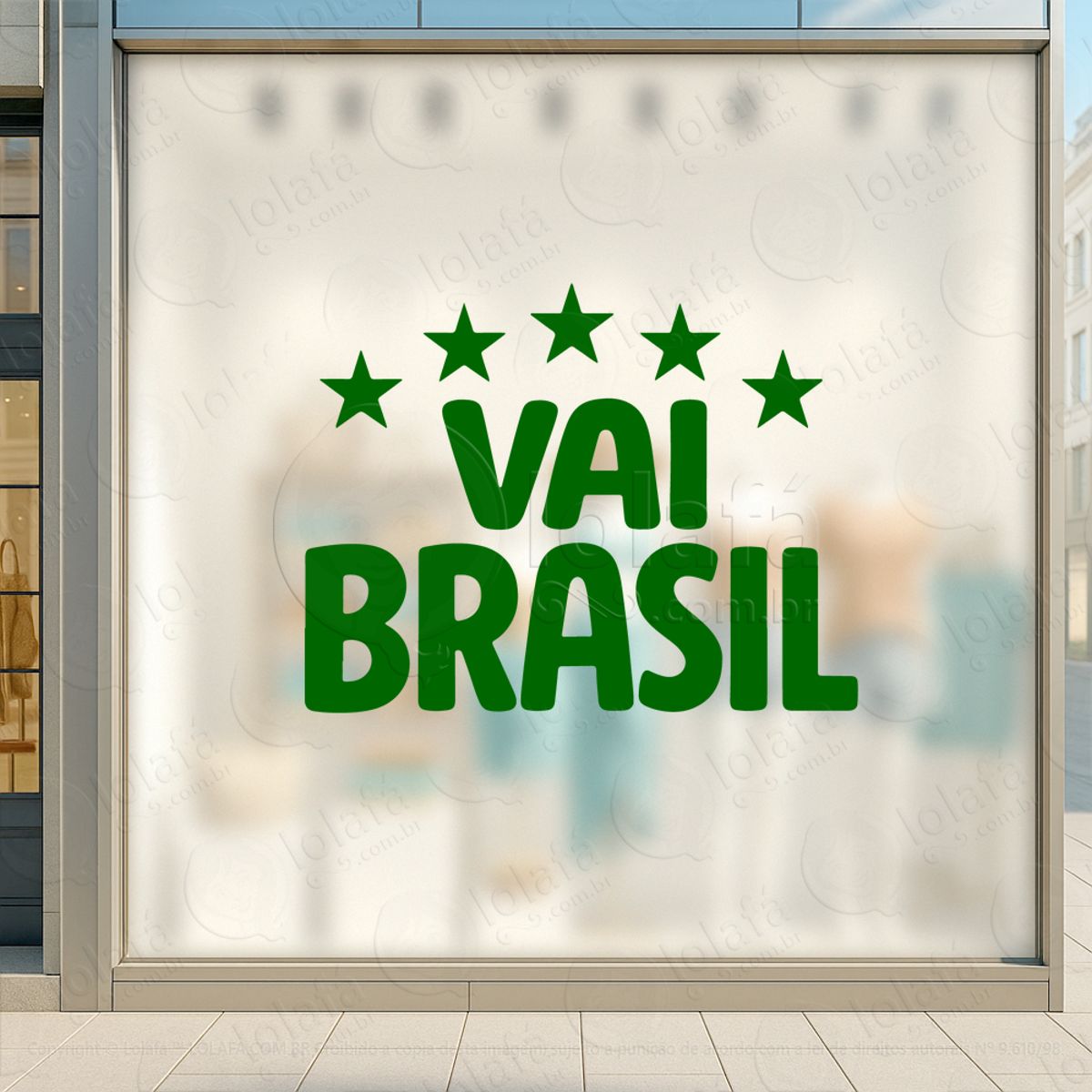 Vai Brasil Adesivos Para Vitrine Copa Mod:859
