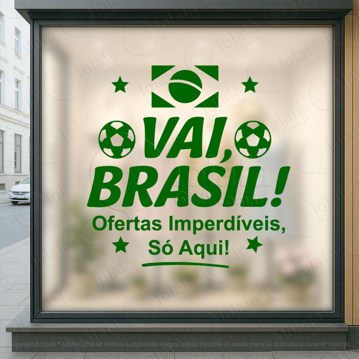 Vai Brasil Ofertas Imperdíveis Adesivos Para Vitrine Copa Mod:863