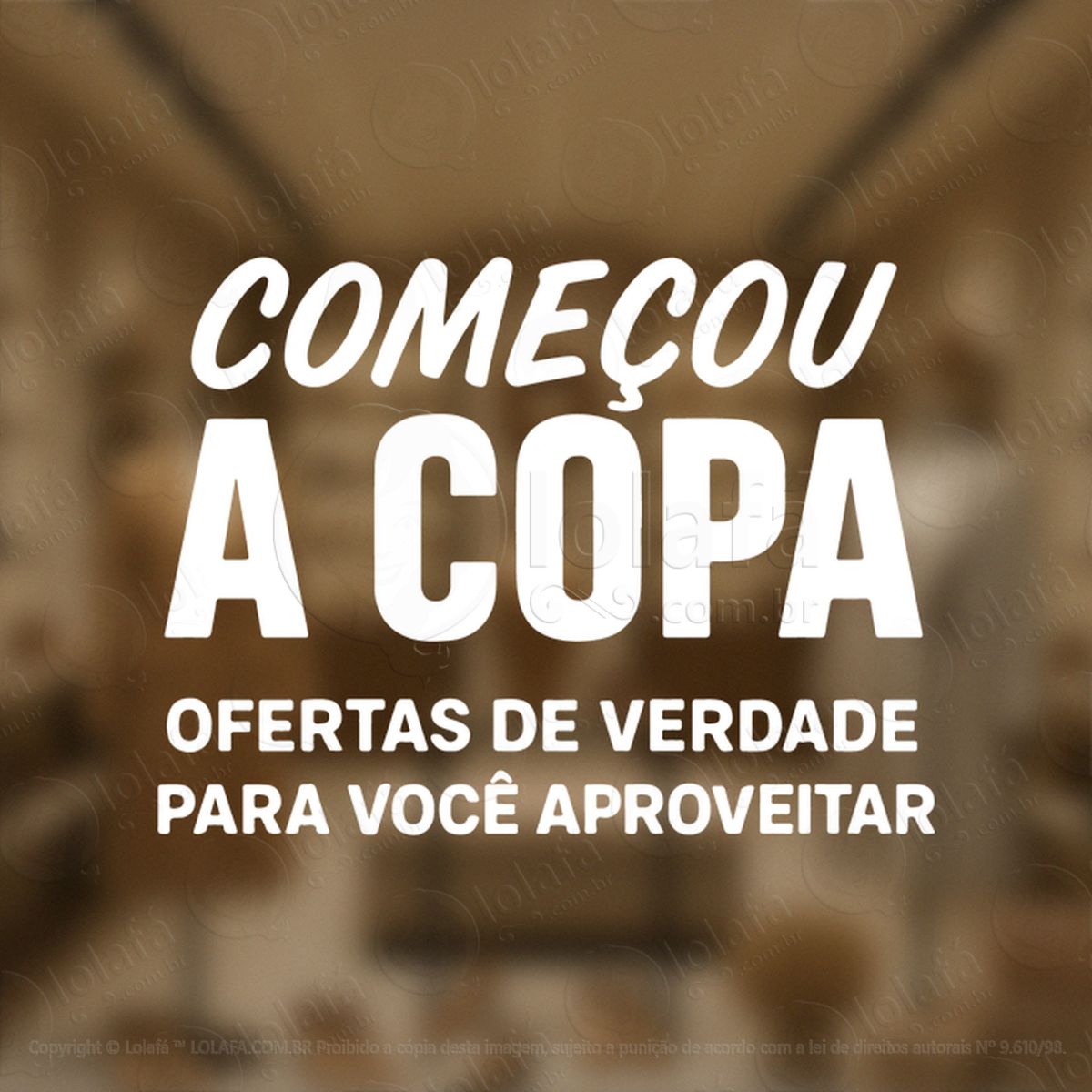 Copa de Promoção Seleção de Ofertas Adesivos Para Vitrine Copa Mod:864