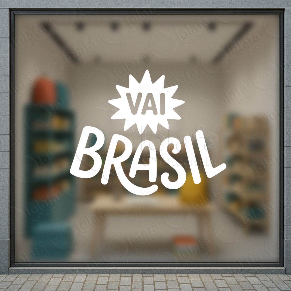 Vai Brasil Adesivos Para Vitrine Copa Mod:873