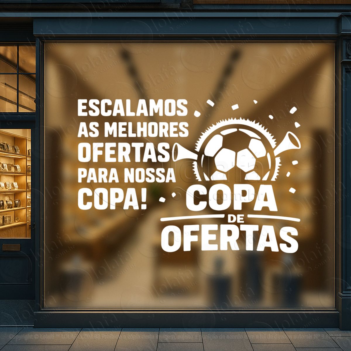 Copa de Promoção Seleção de Ofertas Adesivos Para Vitrine Copa Mod:877