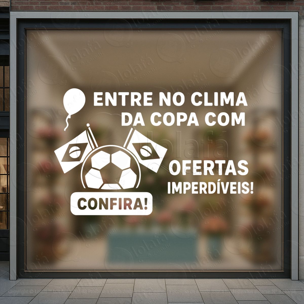 Copa de Promoção Seleção de Ofertas Adesivos Para Vitrine Copa Mod:879