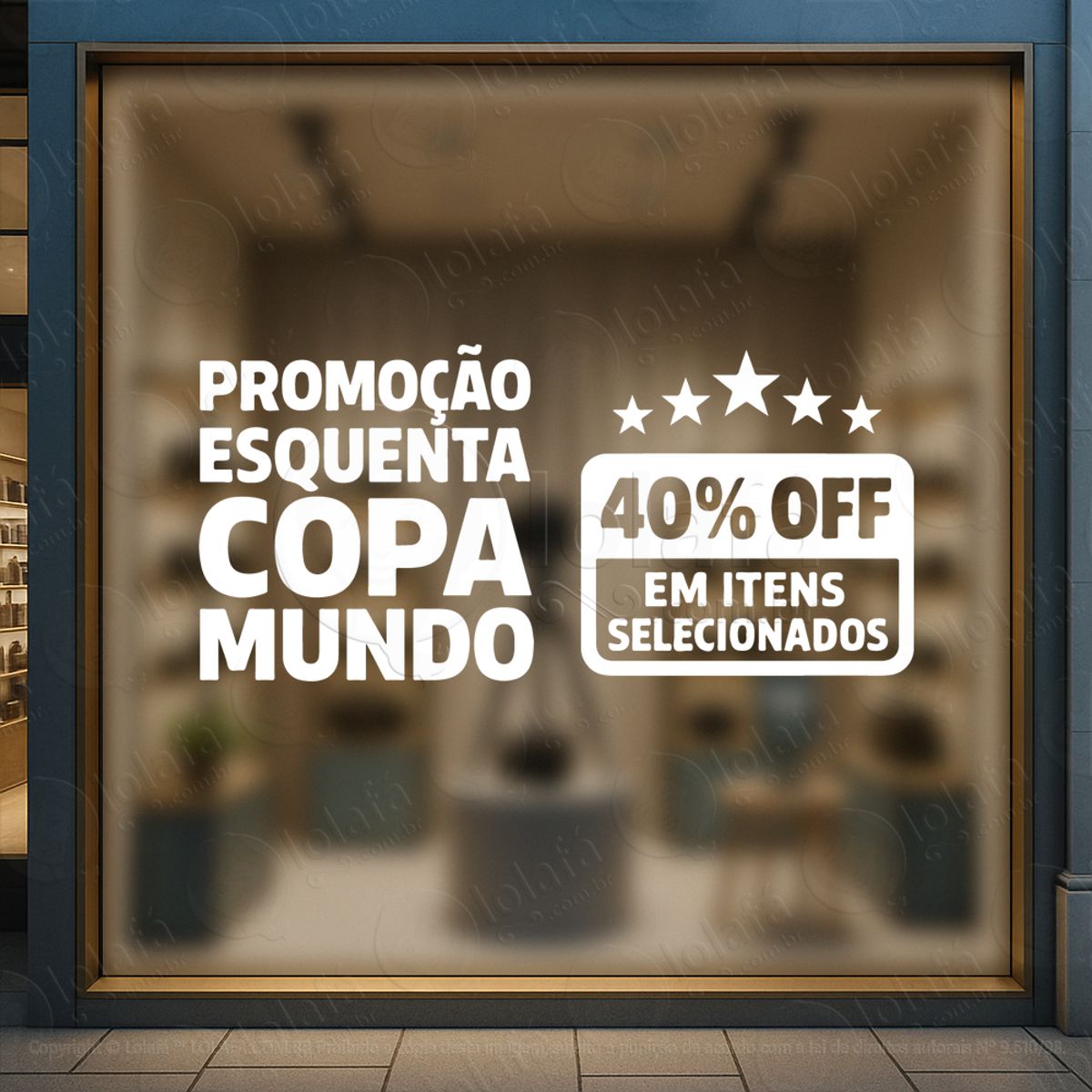Copa de Promoção Seleção de Ofertas Adesivos Para Vitrine Copa Mod:885