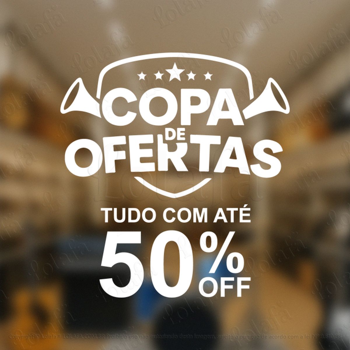 Copa de Promoção Seleção de Ofertas Adesivos Para Vitrine Copa Mod:888