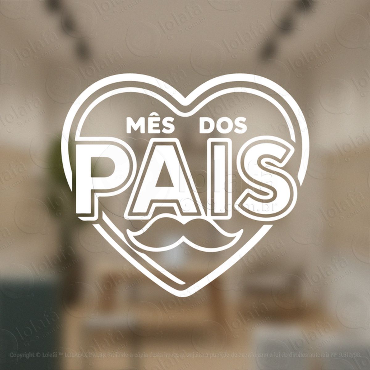 mês dos pais decoração loja adesivos para vitrine dia dos pais mod:900