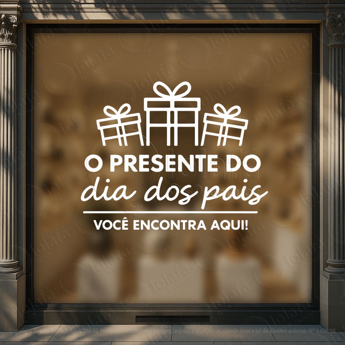 dia dos pais promoção decoração loja adesivos para vitrine dia dos pais mod:919
