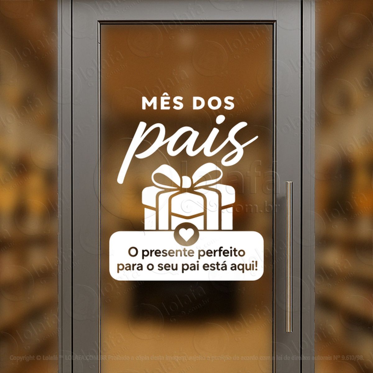 mês dos pais promoção decoração loja adesivos para vitrine dia dos pais mod:961