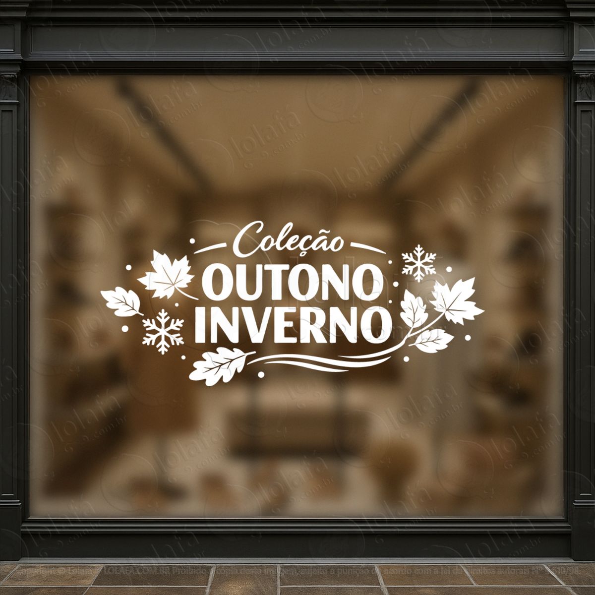coleção outono inverno loja adesivos para vitrine outono inverno mod:1012