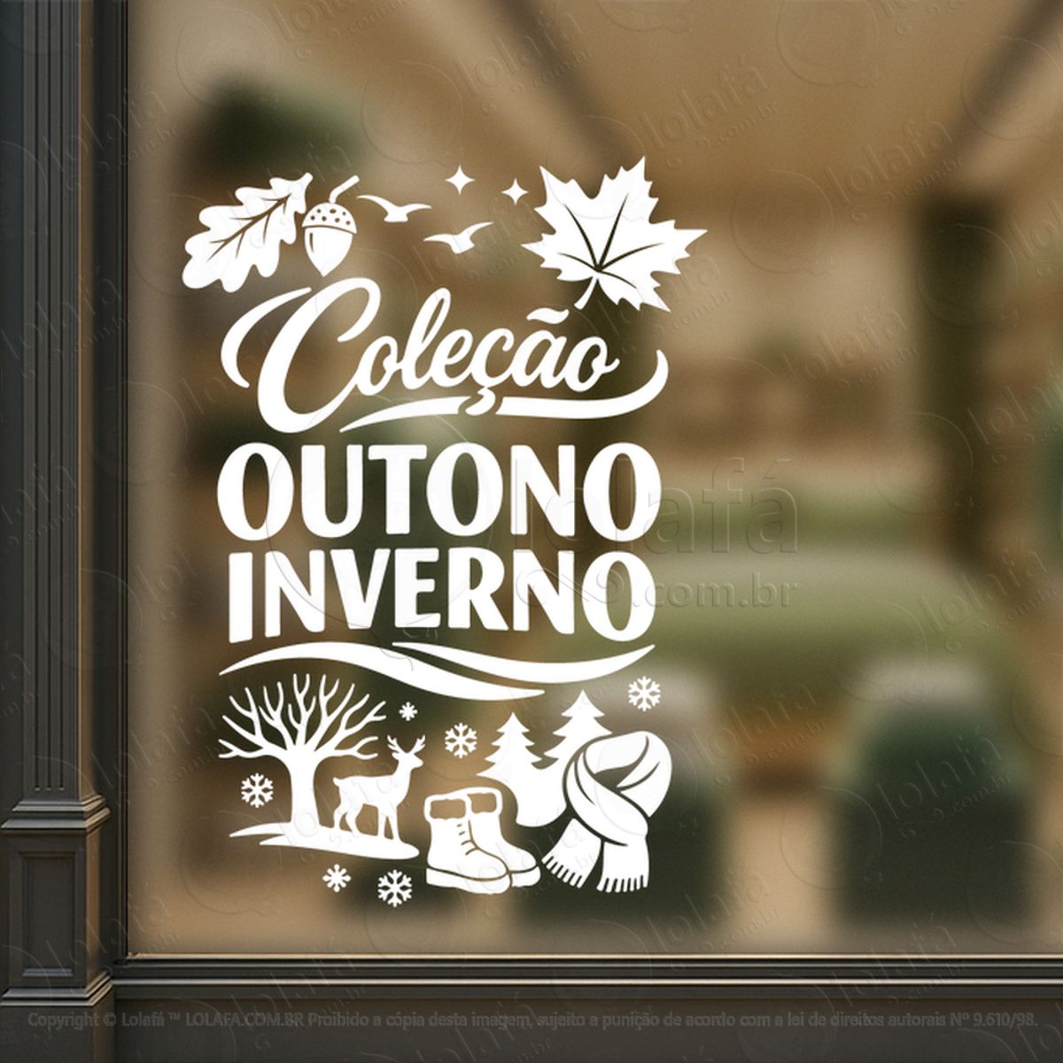 coleção outono inverno loja adesivos para vitrine outono inverno mod:1013