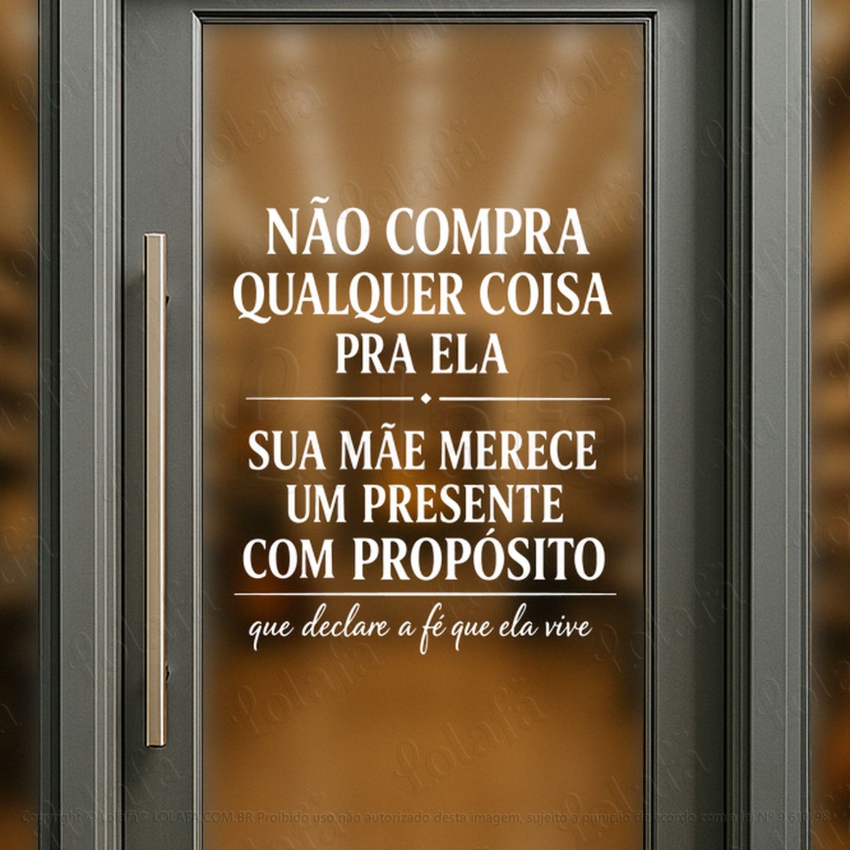 Sua Mãe Merece Presente Com Propósito Adesivos Para Vitrine Dia Das Mães Mod:1026
