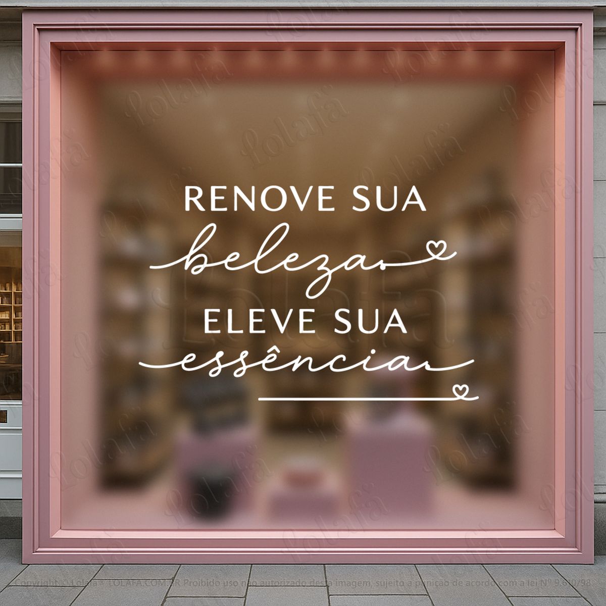 Renove Sua Beleza Eleve Sua Essência Adesivos Para Salão De Beleza e Barbearia Mod:1027