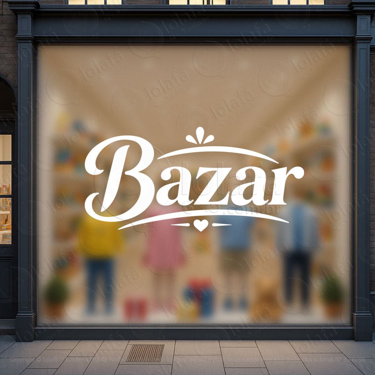 bazar fachada de loja adesivos para vitrine mod:1046