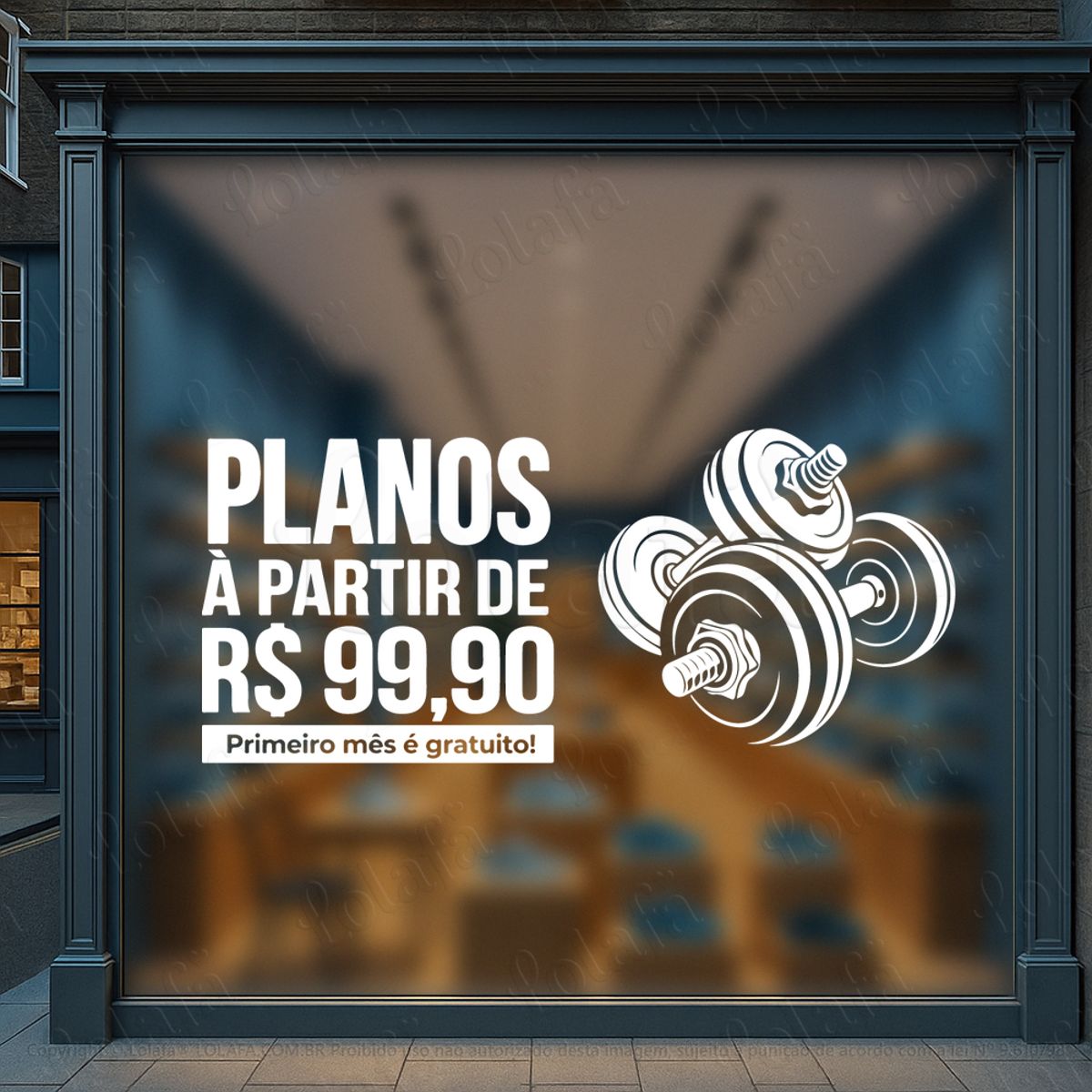 Planos Mensais Adesivos Para Vitrine Academia Mod:1090