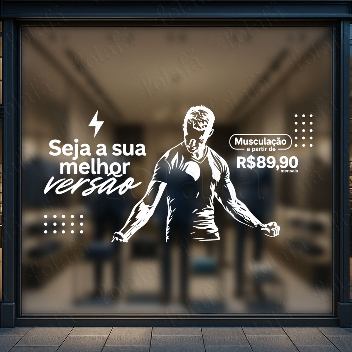 Seja Sua Melhor Versão Adesivos Para Vitrine Academia Mod:1091