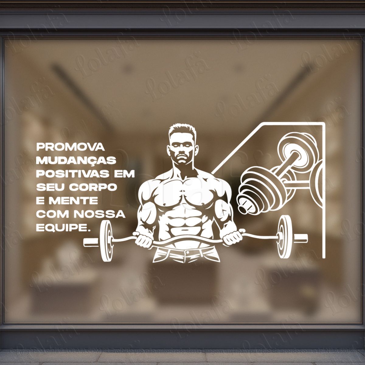Promova Mudanças Positivas Adesivos Para Vitrine Academia Mod:1130