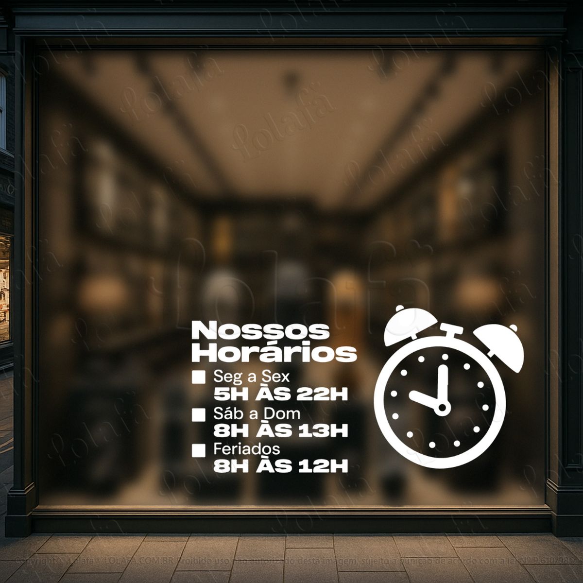 Horário de Atendimento e Funcionamento Adesivos Para Vitrine Academia Mod:1131
