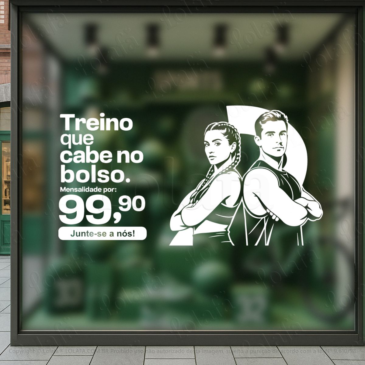 Treino Que Cabe No Bolso Adesivos Para Vitrine Academia Mod:1150