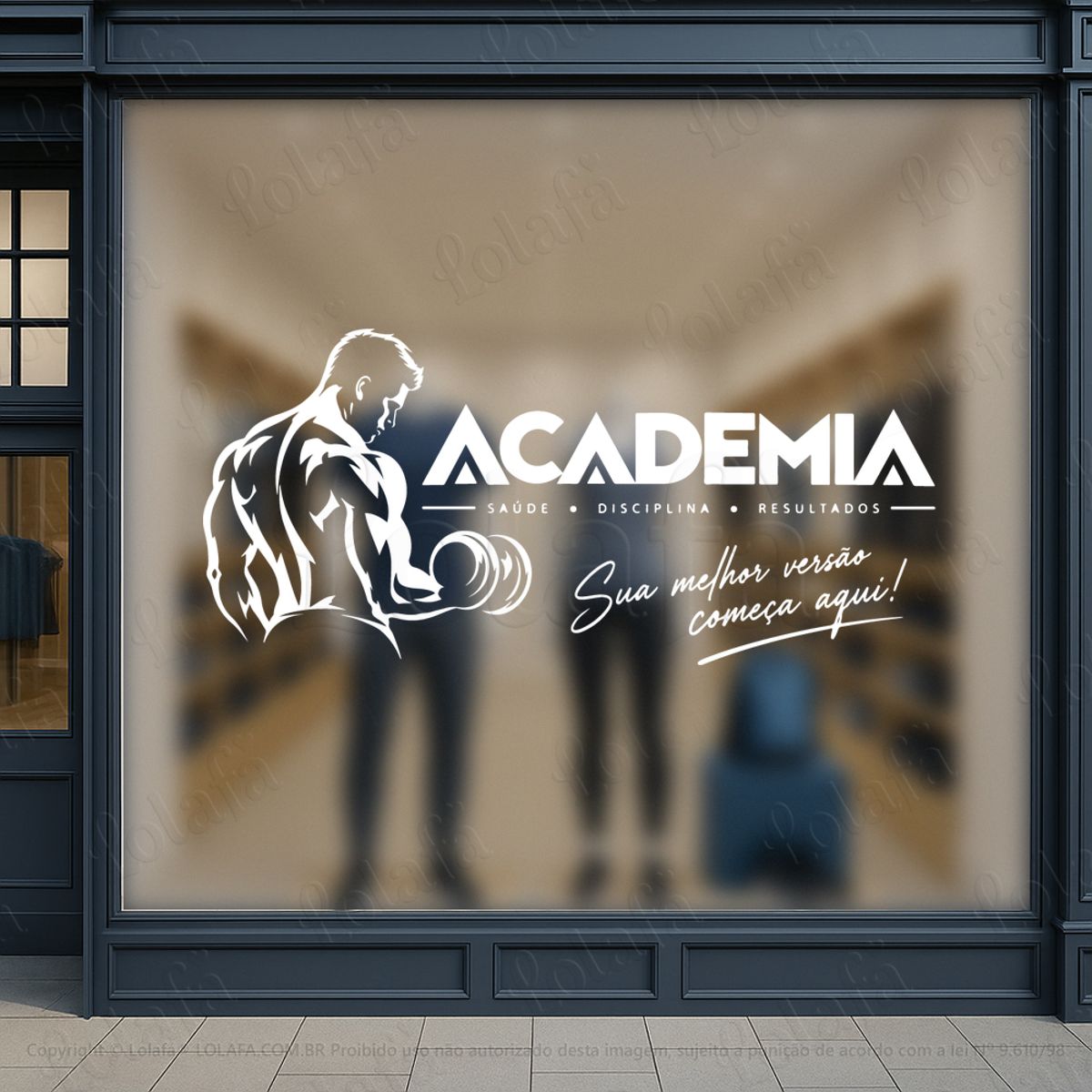 Saúde Disciplina Resultados Adesivos Para Vitrine Academia Mod:1173