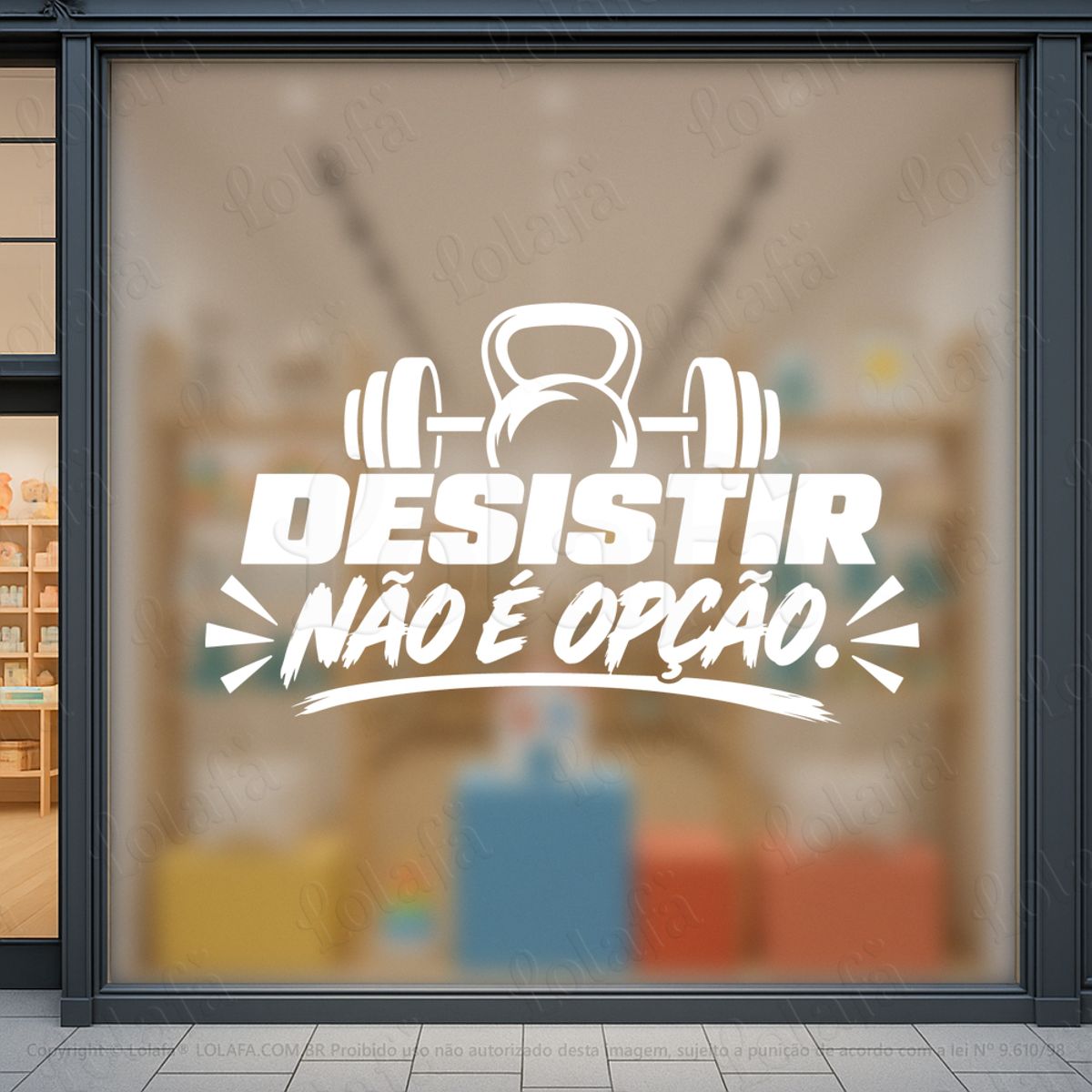 Desistir Não É Opção Adesivos Para Vitrine Academia Mod:1212