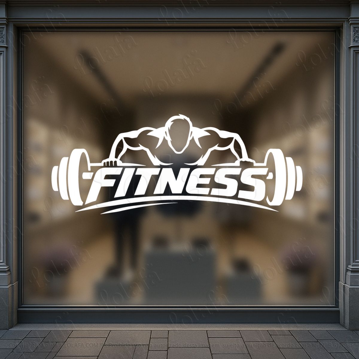Fitness Adesivos Para Vitrine Academia Mod:1217