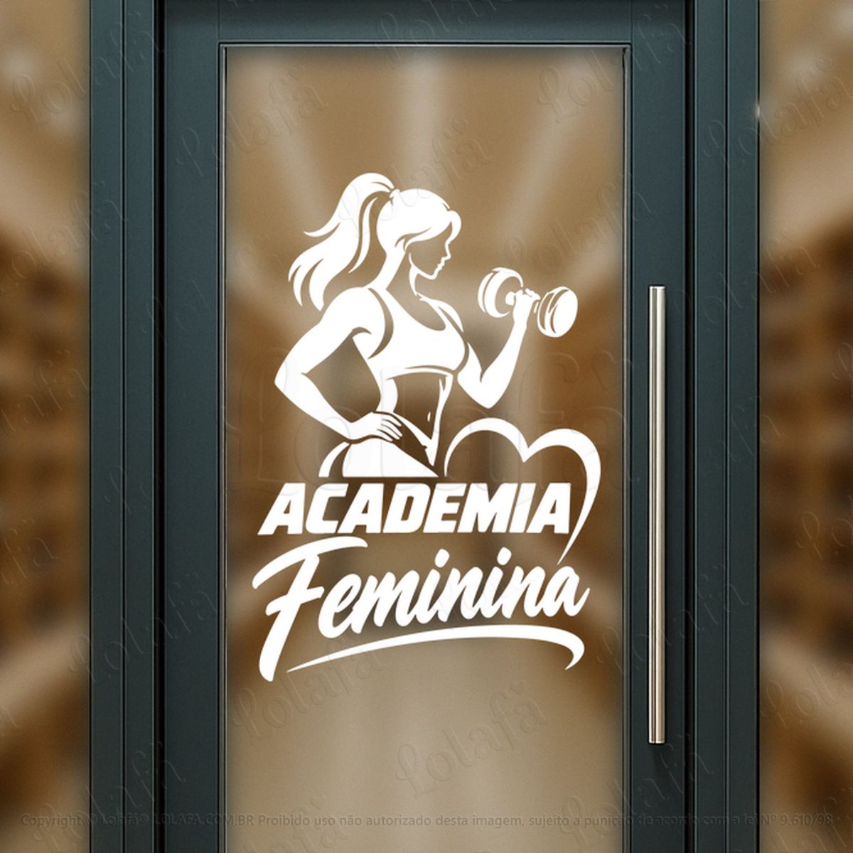 Academia Feminina Mulheres Adesivos Para Vitrine Academia Mod:1221