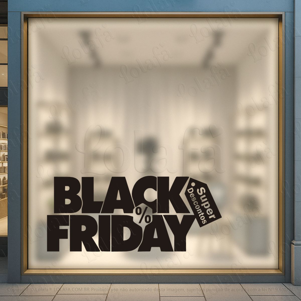 Adesivo Black Friday para Vitrine Personalizável Mod:1254