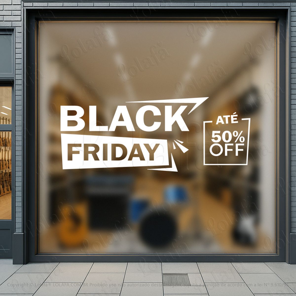 Adesivo Black Friday para Vitrine Personalizável Mod:1256