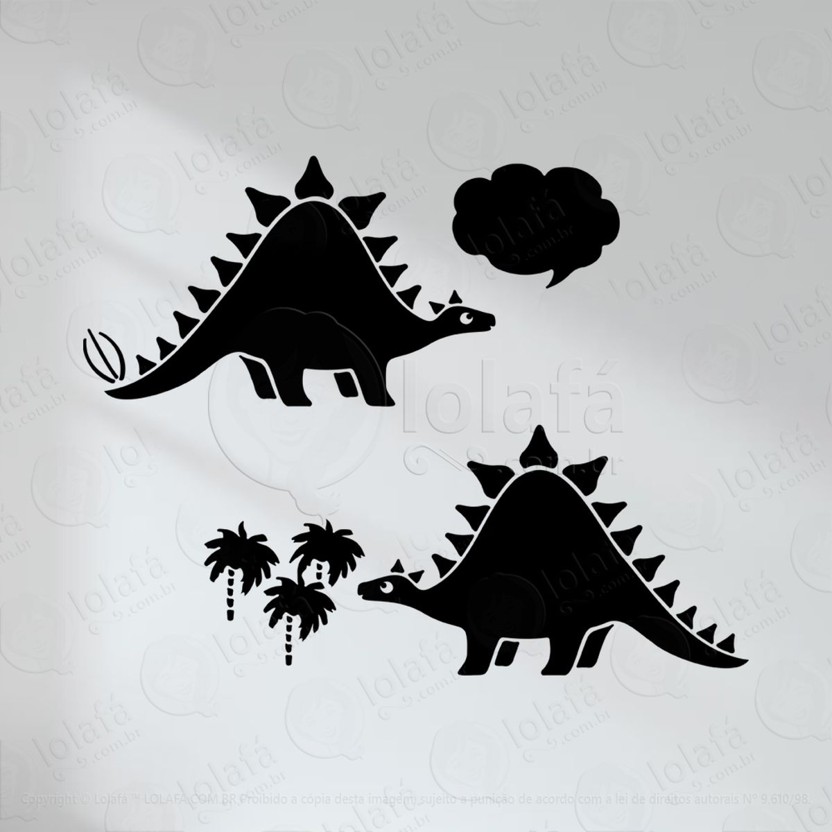Dinossauros Adesivo Lousa Quadro Negro de Parede para Escrever com Giz Mod:5
