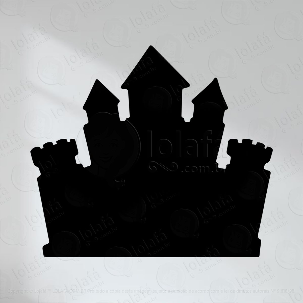 Castelo Adesivo Lousa Quadro Negro de Parede para Escrever com Giz Mod:9