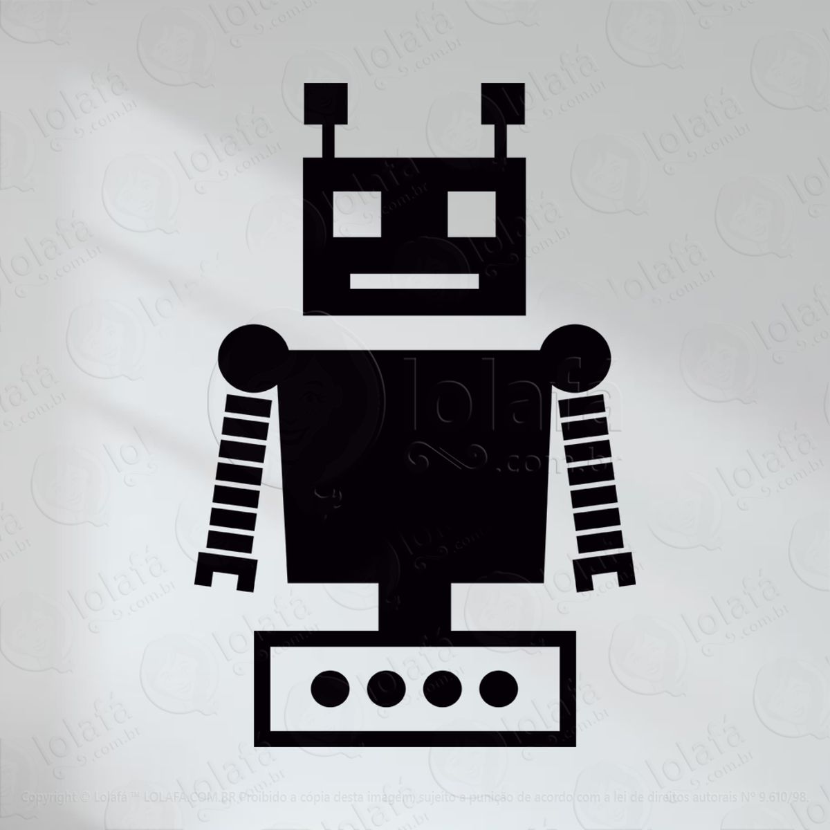 Robô Adesivo Lousa Quadro Negro de Parede para Escrever com Giz Mod:11