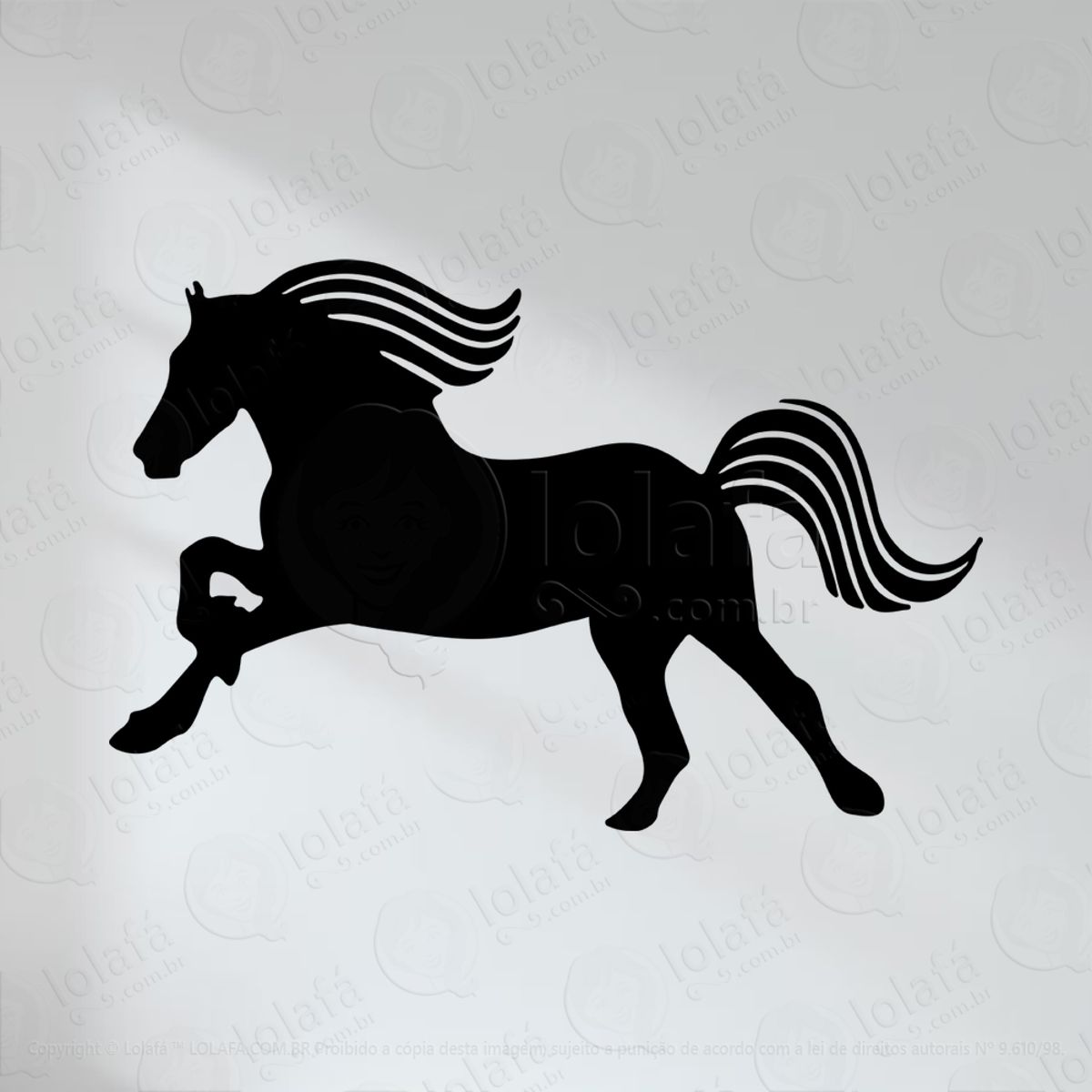 Cavalo Adesivo Lousa Quadro Negro de Parede para Escrever com Giz Mod:21