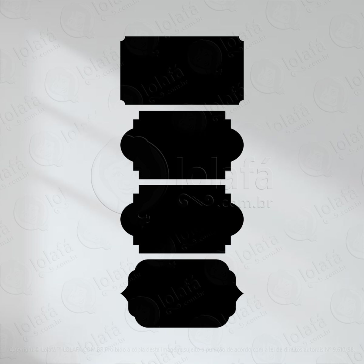 Kit Etiquetas Variadas Adesivo Lousa Quadro Negro de Parede para Escrever com Giz Mod:30