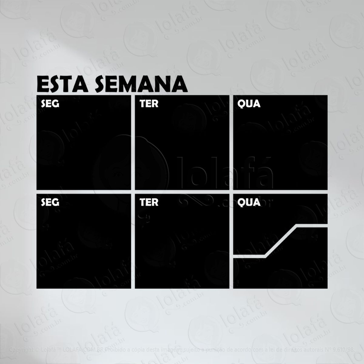 Calendário Adesivo Lousa Quadro Negro de Parede para Escrever com Giz Mod:31