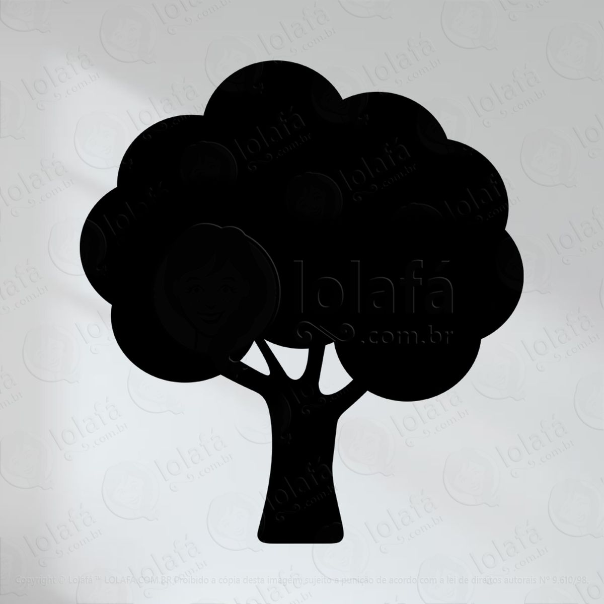 Árvore Adesivo Lousa Quadro Negro de Parede para Escrever com Giz Mod:40