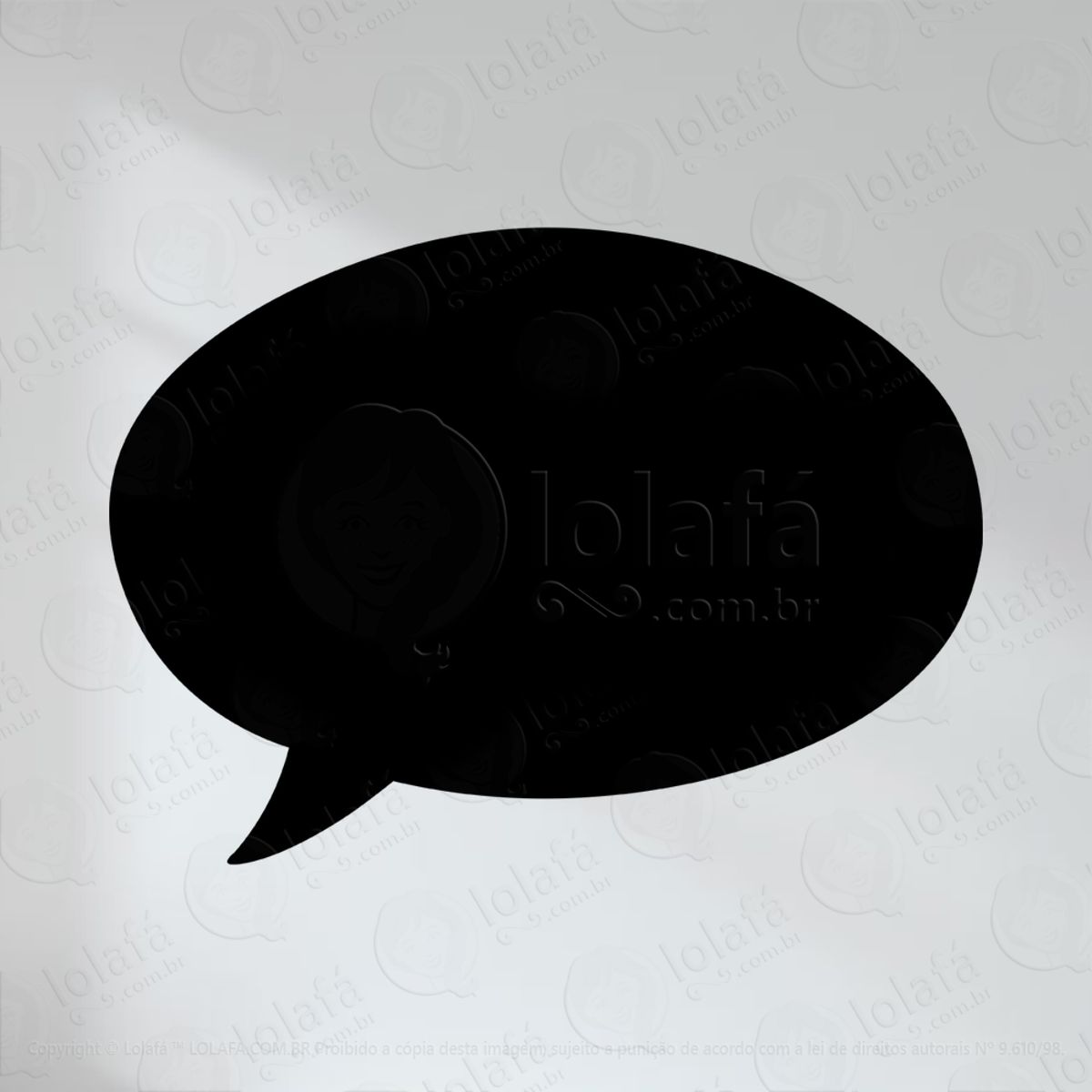 Balões de Diálogo Adesivo Lousa Quadro Negro de Parede para Escrever com Giz Mod:41