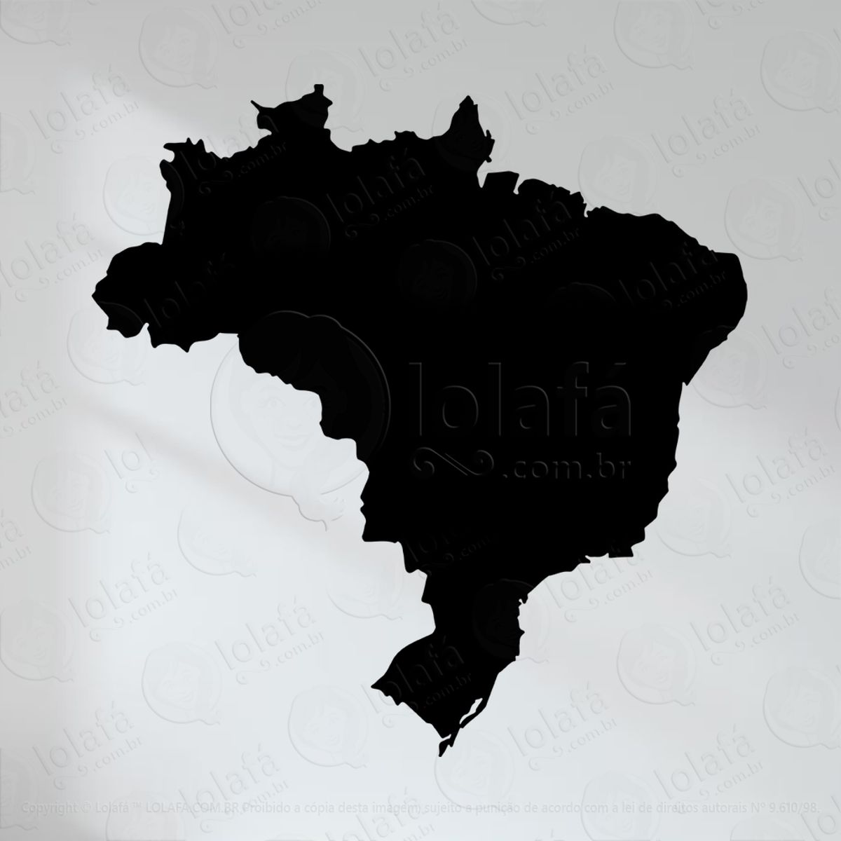 Mapa do Brasil Adesivo Lousa Quadro Negro de Parede para Escrever com Giz Mod:42