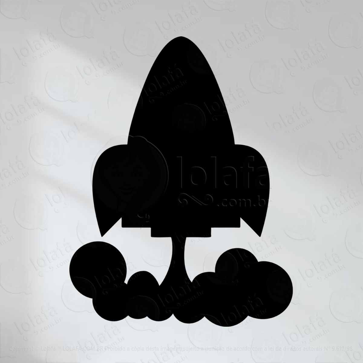 Foguete Adesivo Lousa Quadro Negro de Parede para Escrever com Giz Mod:50