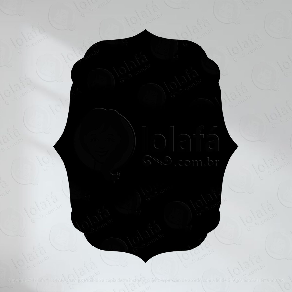 Moldura Adesivo Lousa Quadro Negro de Parede para Escrever com Giz Mod:62
