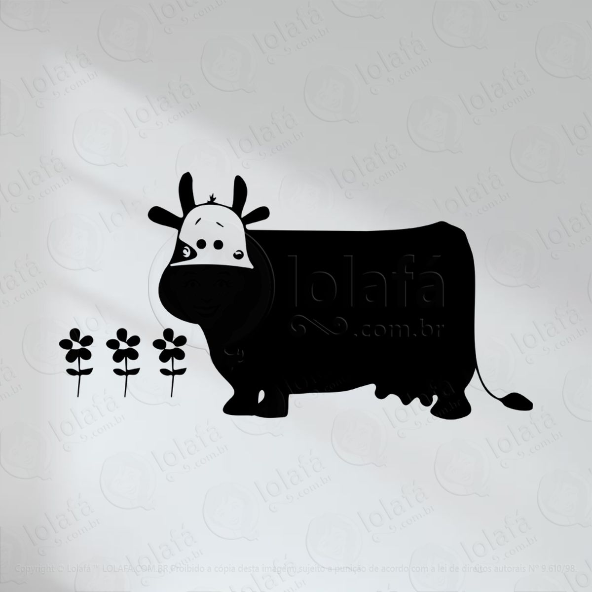 Vaca Adesivo Lousa Quadro Negro de Parede para Escrever com Giz Mod:71