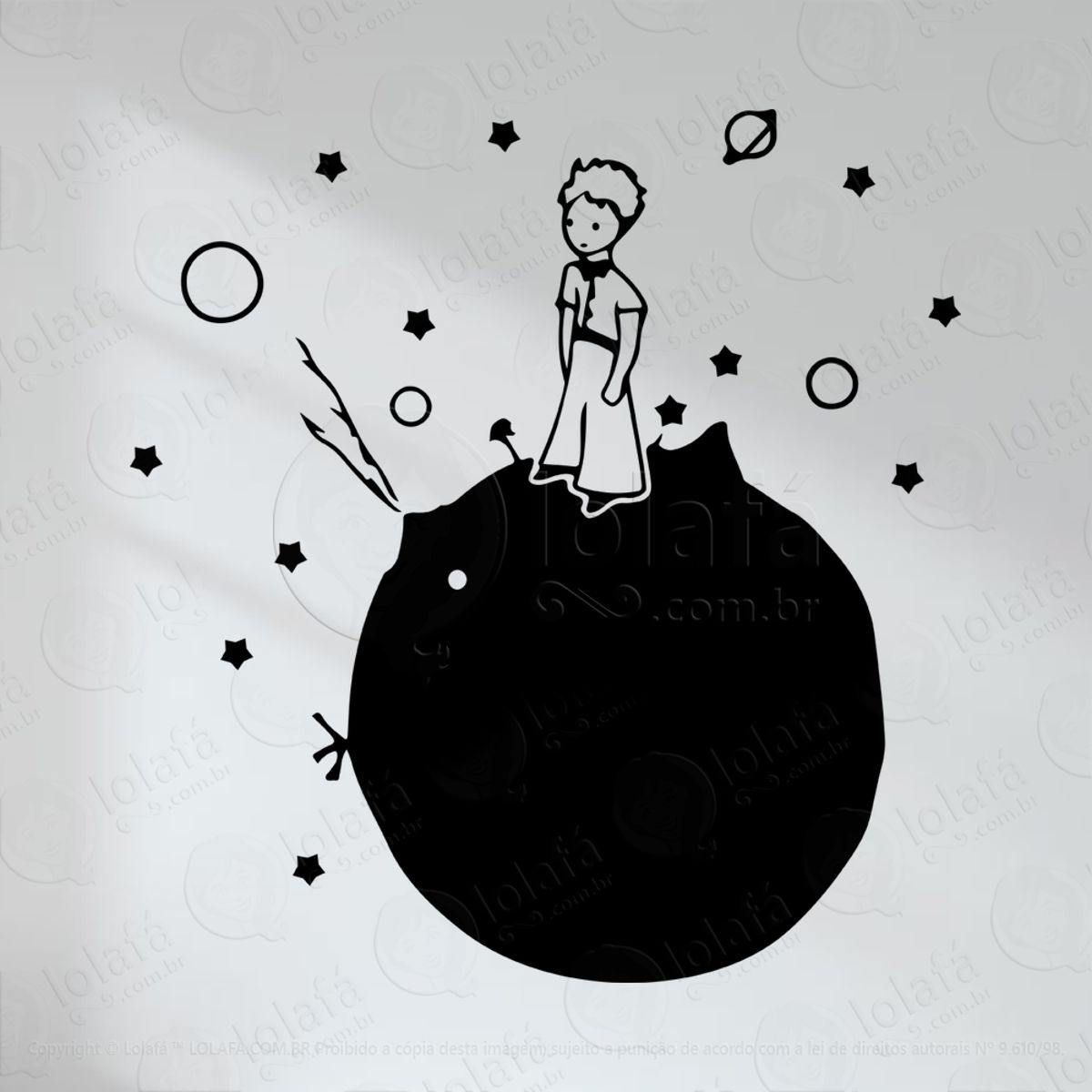 Planeta Adesivo Lousa Quadro Negro de Parede para Escrever com Giz Mod:72