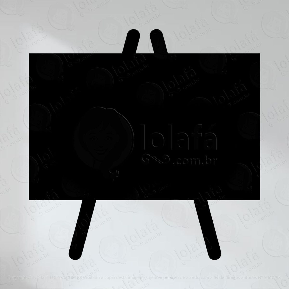 Cavalete Adesivo Lousa Quadro Negro de Parede para Escrever com Giz Mod:80