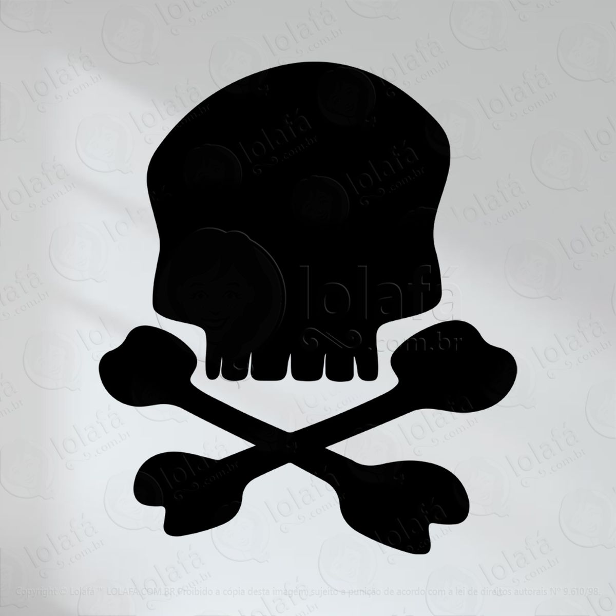 Caveira Adesivo Lousa Quadro Negro de Parede para Escrever com Giz Mod:81