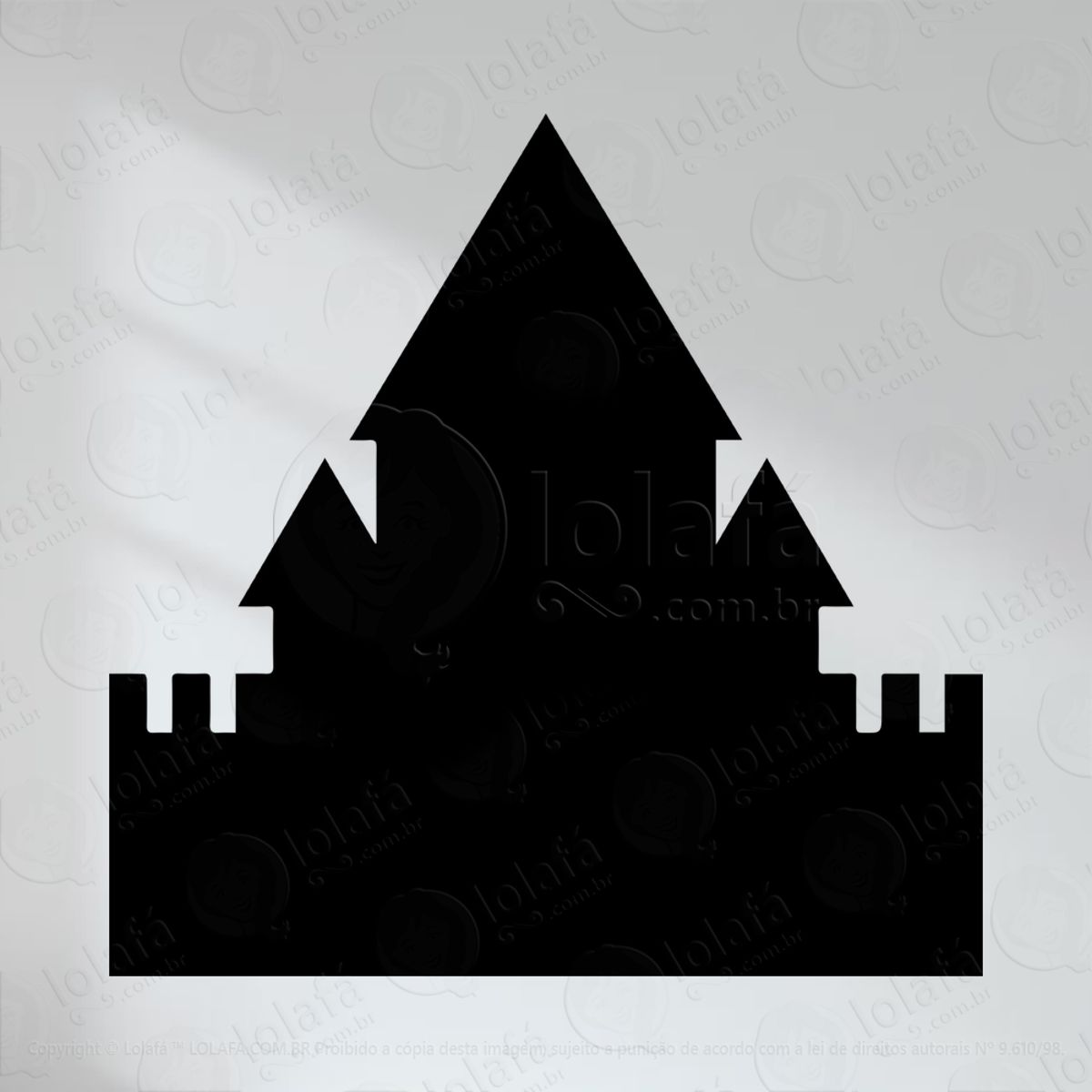 Castelo Adesivo Lousa Quadro Negro de Parede para Escrever com Giz Mod:82