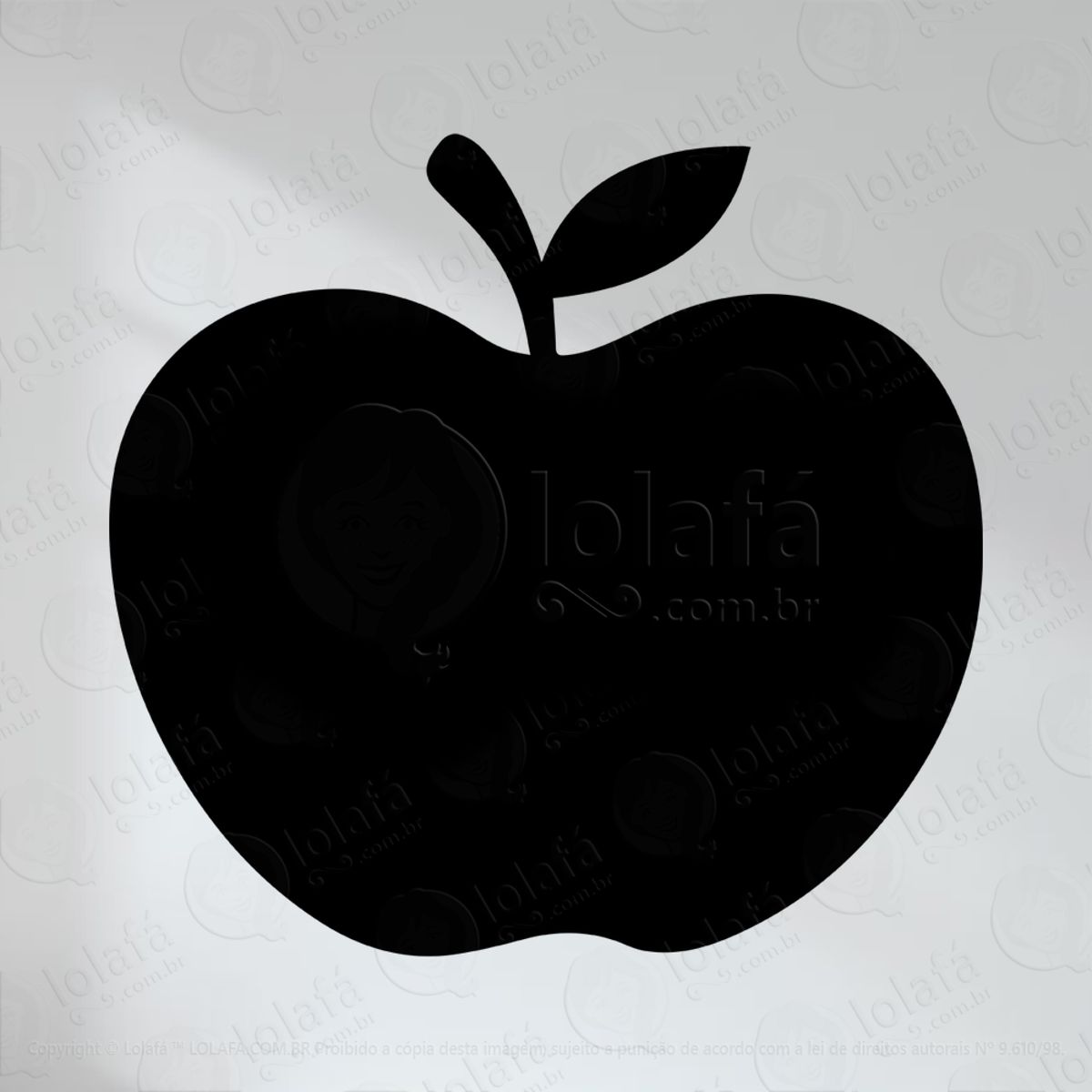 Maçã Adesivo Lousa Quadro Negro de Parede para Escrever com Giz Mod:88