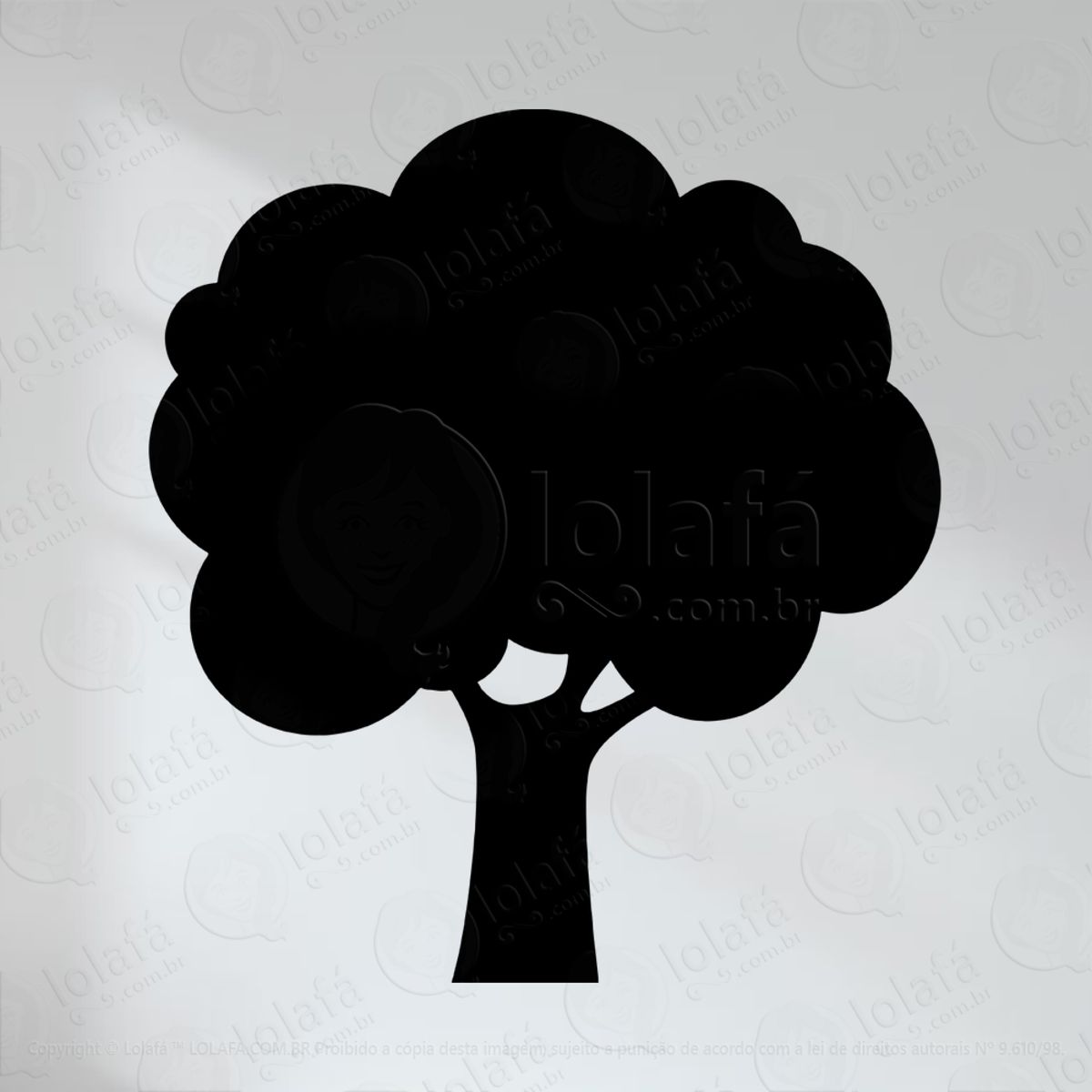 Árvore Adesivo Lousa Quadro Negro de Parede para Escrever com Giz Mod:91