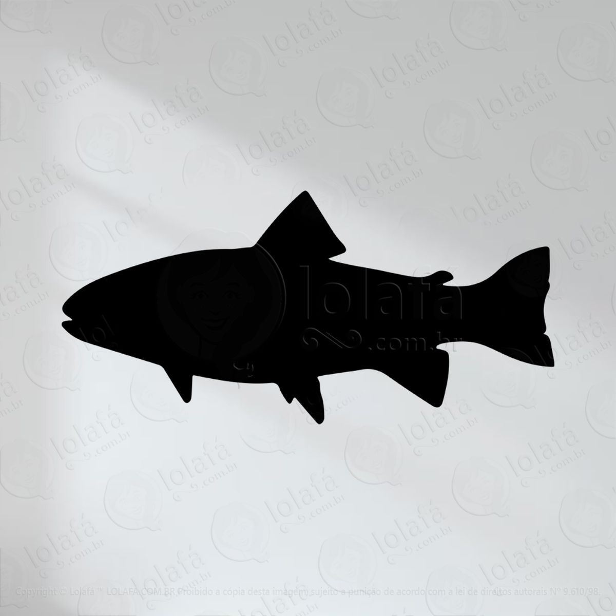 Peixe Adesivo Lousa Quadro Negro de Parede para Escrever com Giz Mod:97