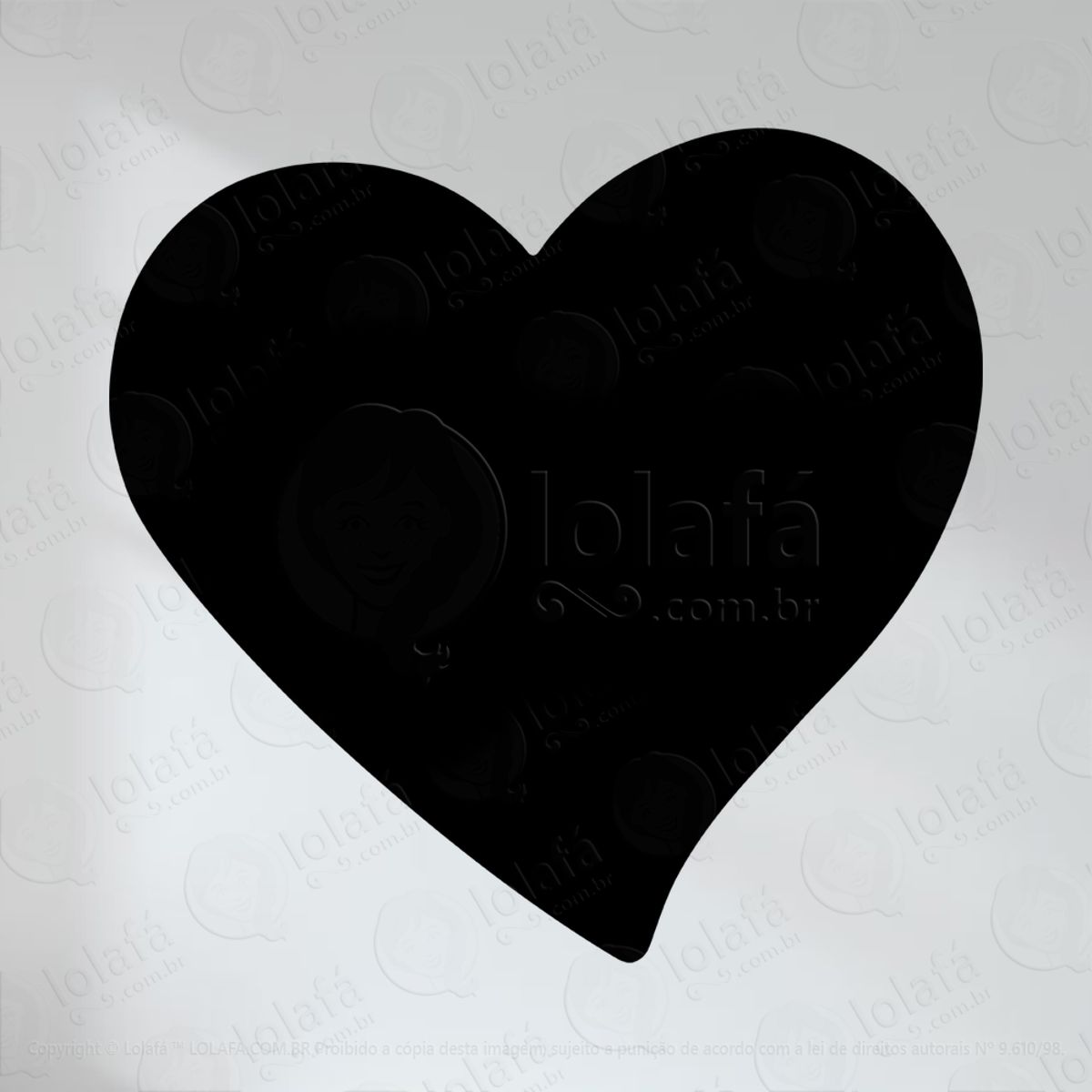 Coração Adesivo Lousa Quadro Negro de Parede para Escrever com Giz Mod:100