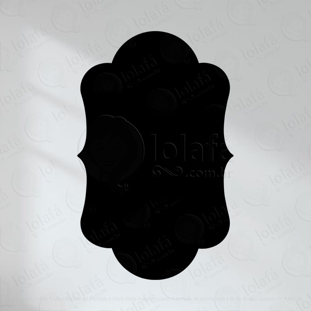 Moldura Adesivo Lousa Quadro Negro de Parede para Escrever com Giz Mod:101