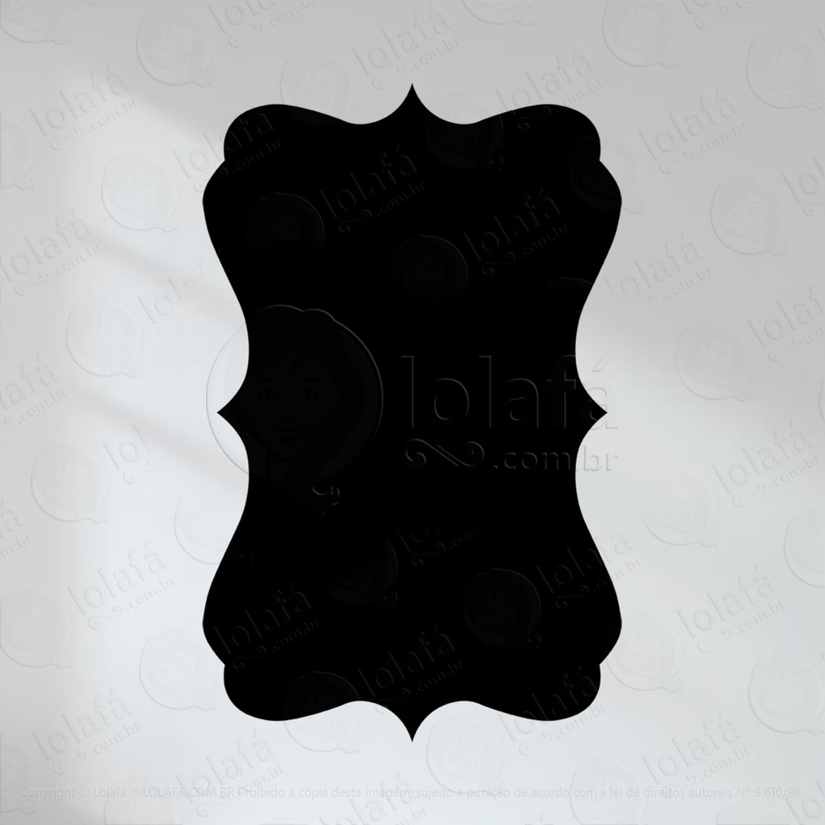 Moldura Adesivo Lousa Quadro Negro de Parede para Escrever com Giz Mod:104